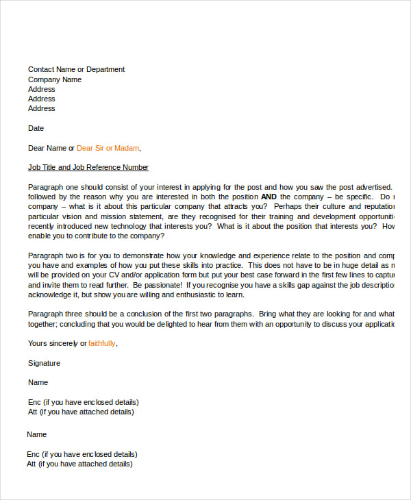 student cover letter template