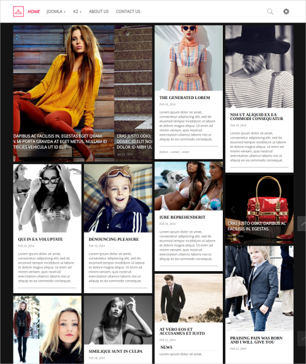 fashion blog joomla website portfolio template 30