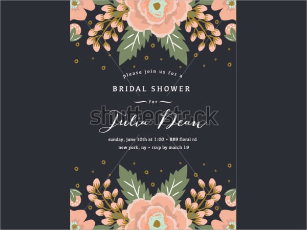 bridal shower invitation card template