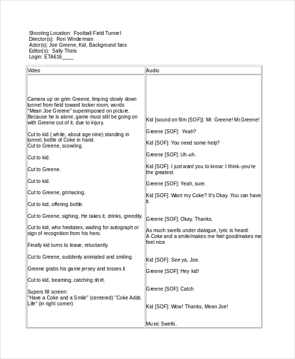 Free Radio Script Template PRINTABLE TEMPLATES