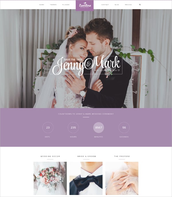 couple wedding joomla website template