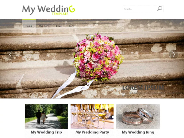 Free Wedding Party WordPress Website Theme
