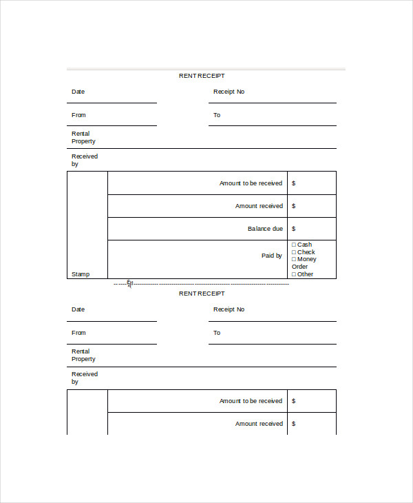 Rent Receipt Template 11 Free Word PDF Documents Download