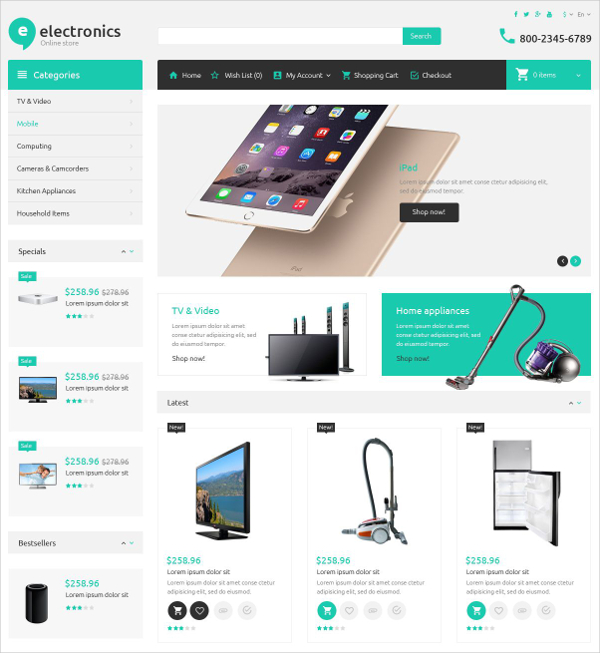 Electronics Ecommerce Website Template Free Download Free Printable 