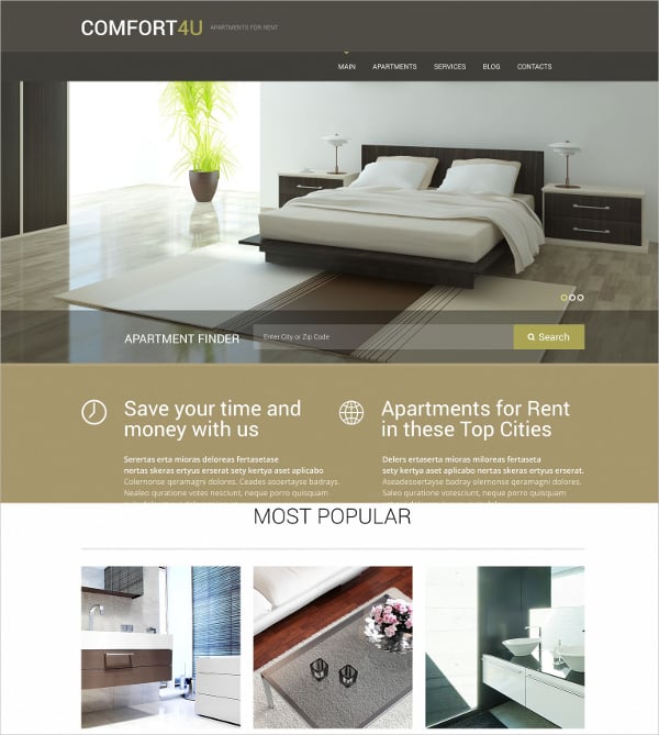 real estate rent for apartment wordpress website theme