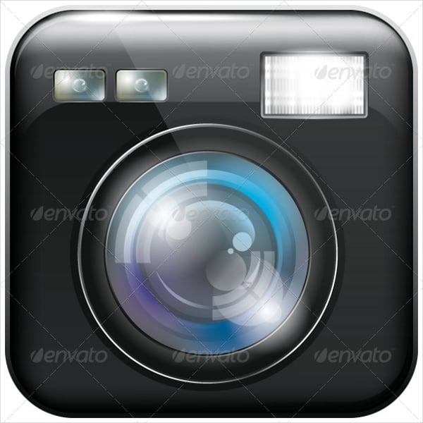 app icon with camera lens