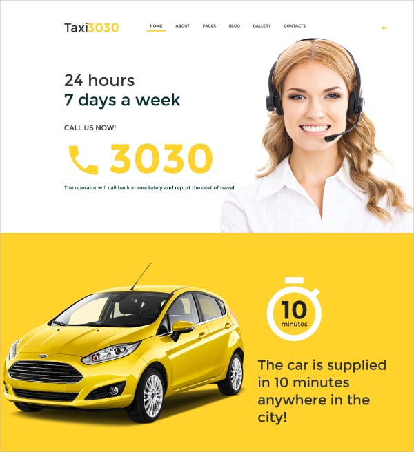 taxi services joomla website template 75