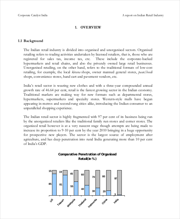 retail company description example