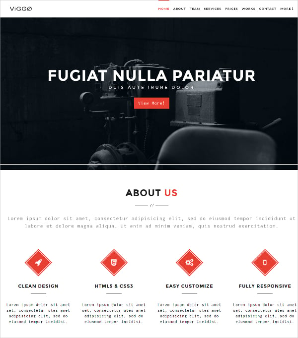 one page bootstrap html5 website template