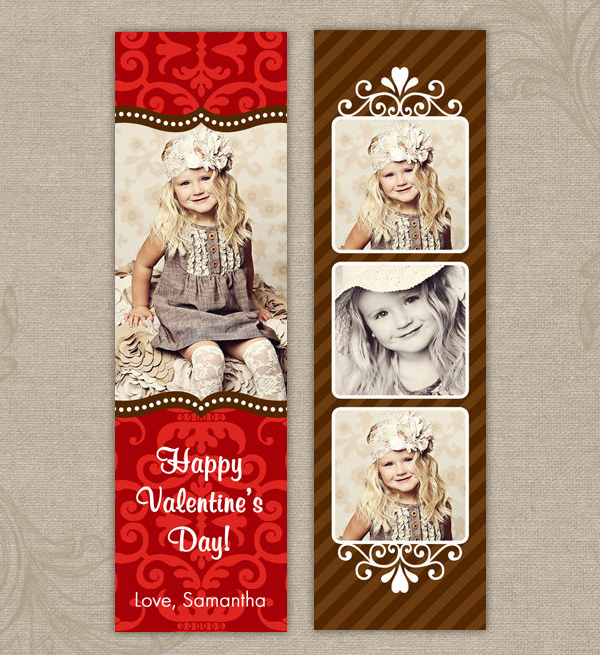 valentine bookmark template