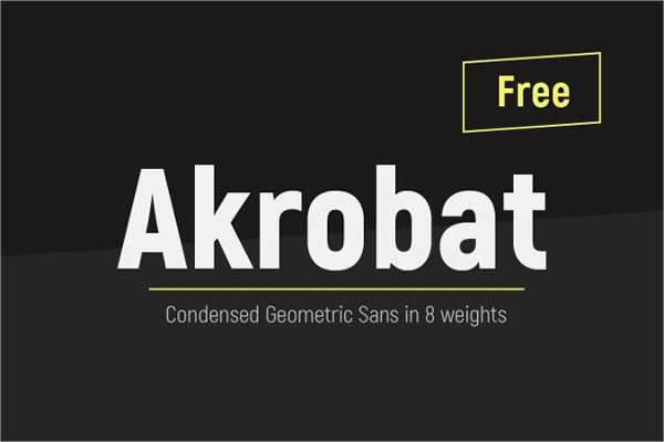 akrobat free font
