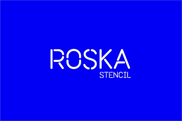 roska stencil free font