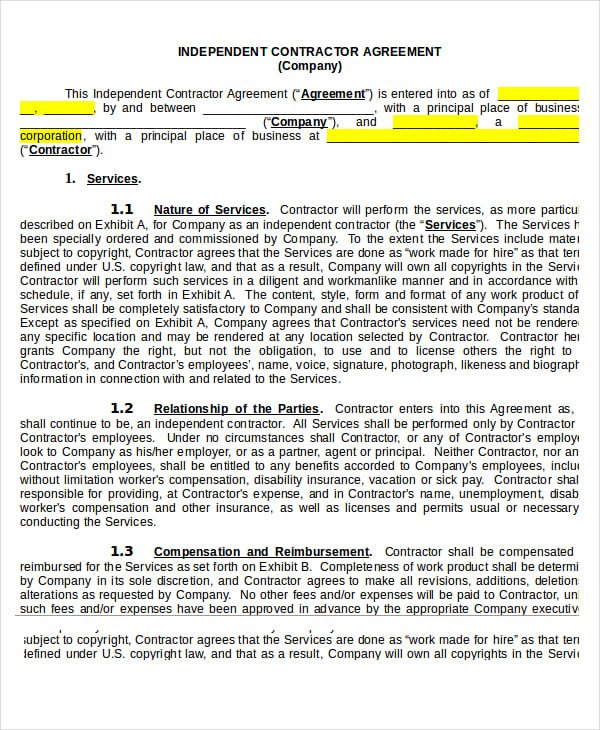 contractor confidentiality agreement template