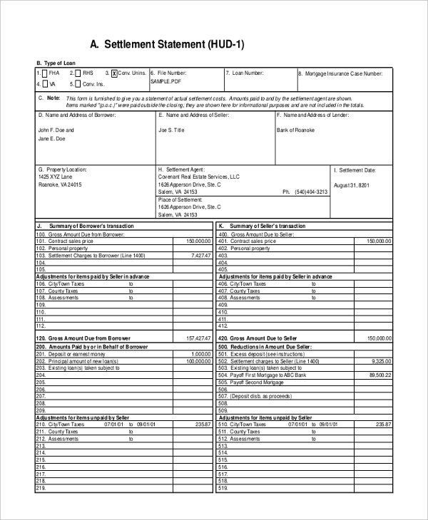 14+ Settlement Statement Examples - Word, PDF