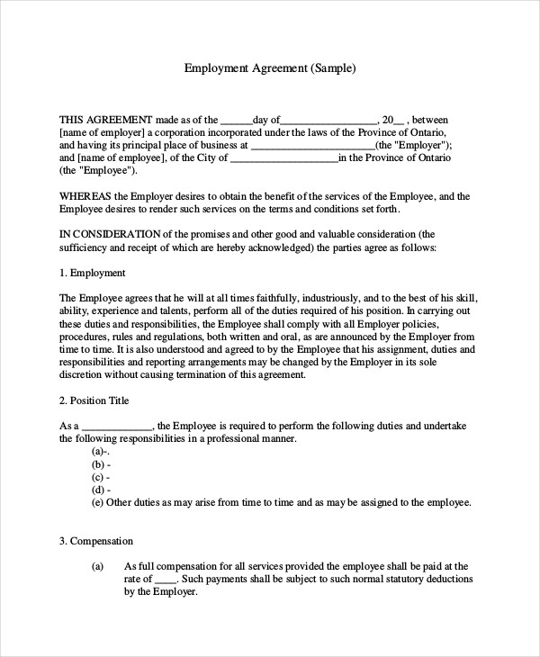 Agreement template - 11+ Free Word, PDF Documents Download