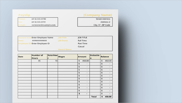 Freebie Of The Day Payslip Template Free Premium Templates