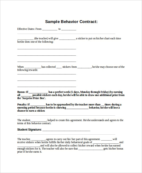 behavior-contract-template