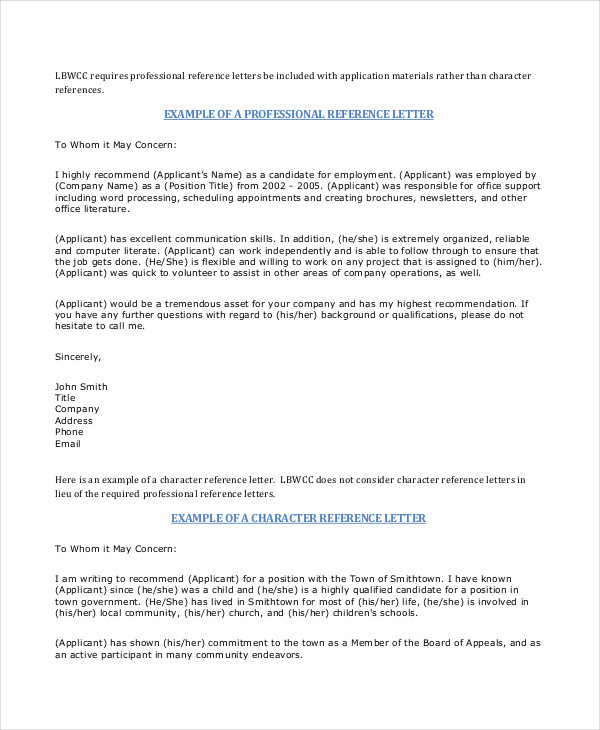 Letter Of Recommendation Template Free Download prntbl