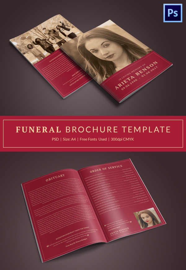 19+ Funeral Bifold Brochure Templates PSD, AI, Word Format Download