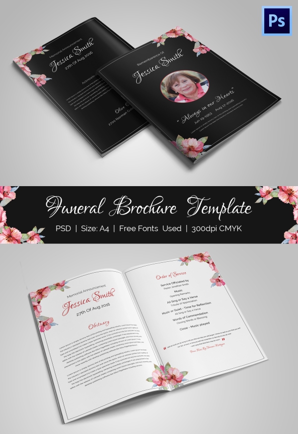 19+ Funeral Bi-fold Brochure Templates - PSD, AI, Word Format Download