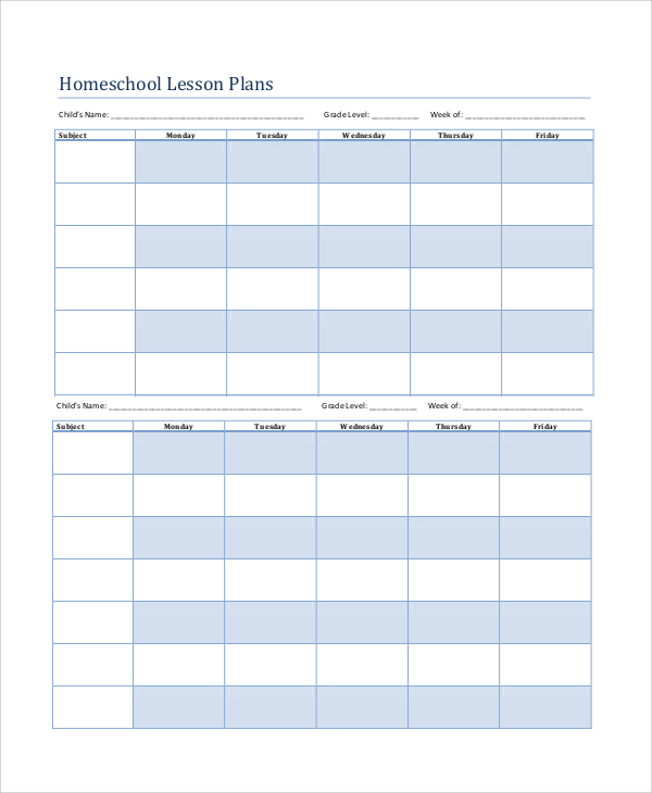 12 Printable Lesson Plan Templates In MS Word Google Docs Apple Pages