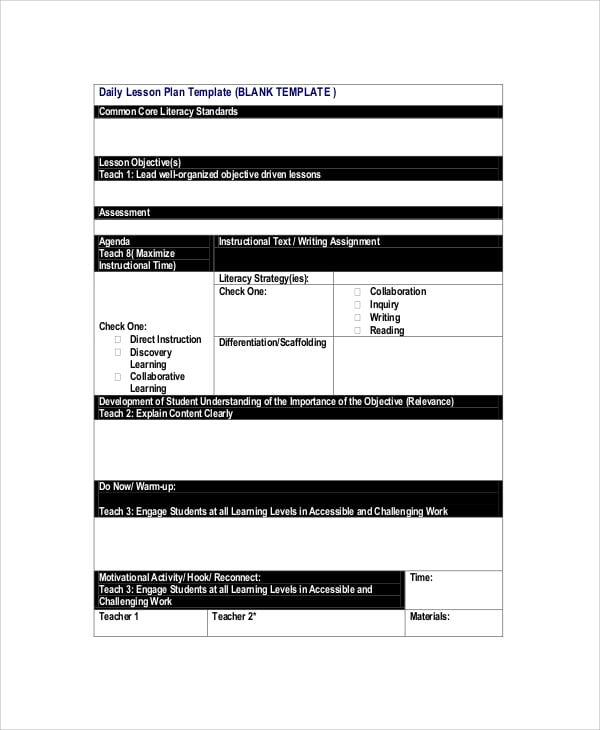 printable lesson plan 7 free word pdf documents