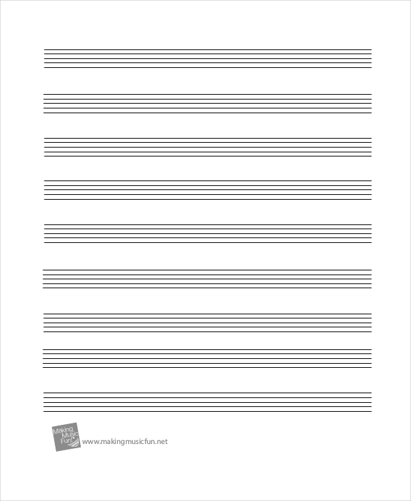 Printable Staff Paper - 7+ PDF Documents Download