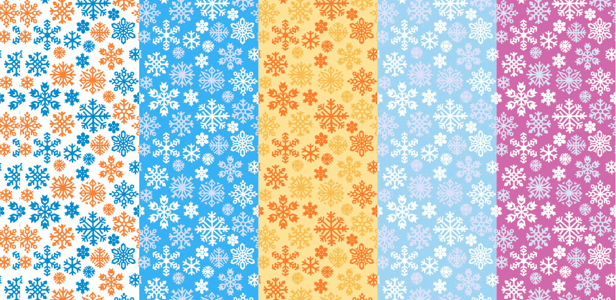 snowflakes patterns set