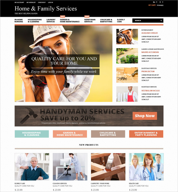family services cms website theme