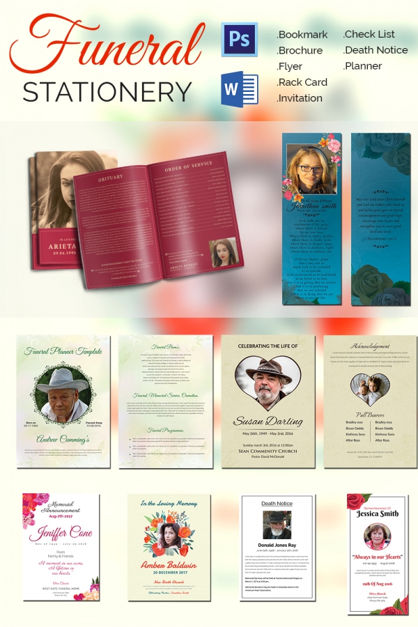 5+ Funeral Stationery Templates Word, PSD Format Download