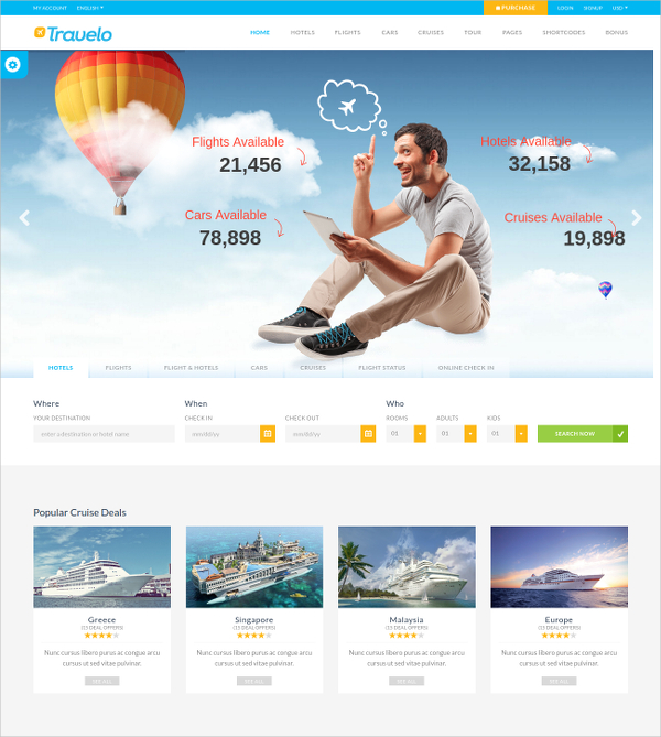 travel booking html website template