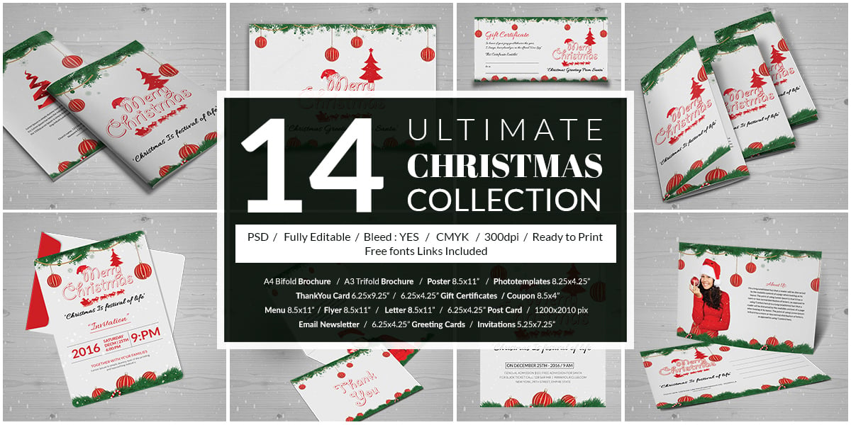 ultimate christmas master collection templates bundle