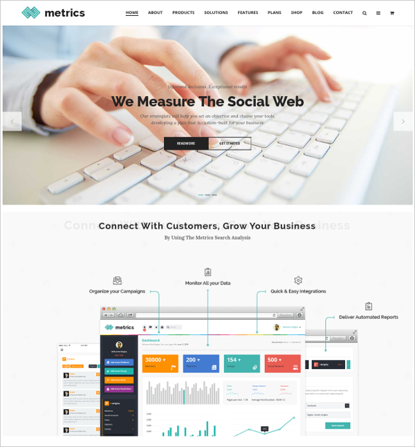 social media digital marketing wp website theme