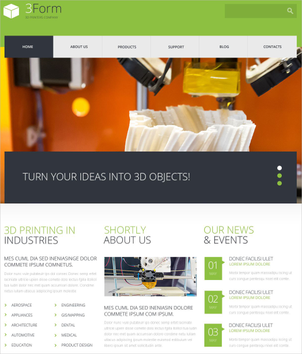 13+ 3D WordPress Themes & Templates