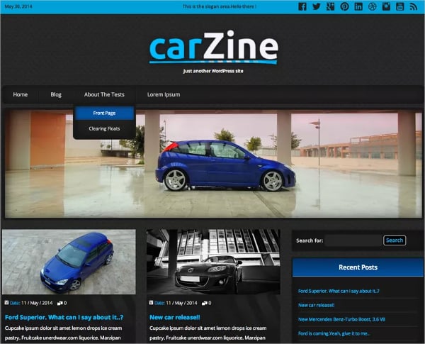 html5 automobile website template