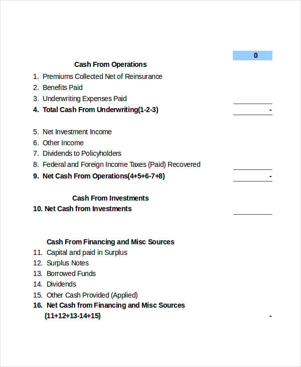 Pro Forma Financial Statement Excel Template