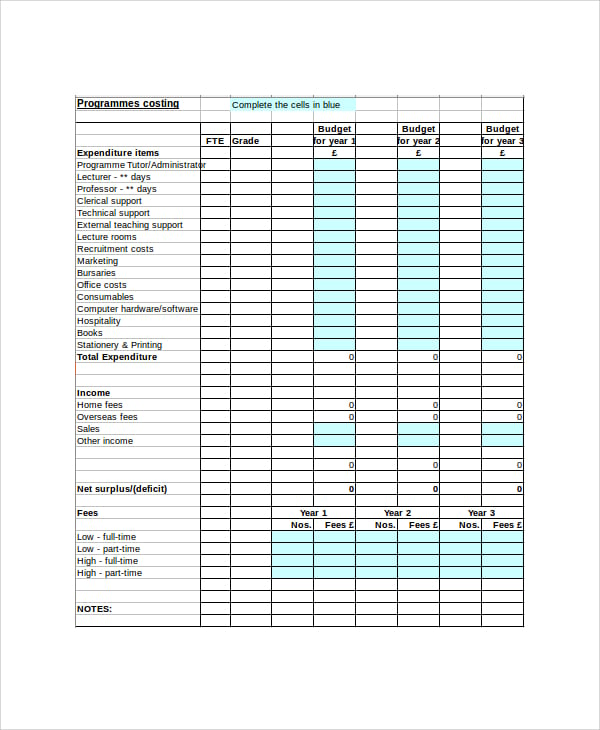 business case template excel