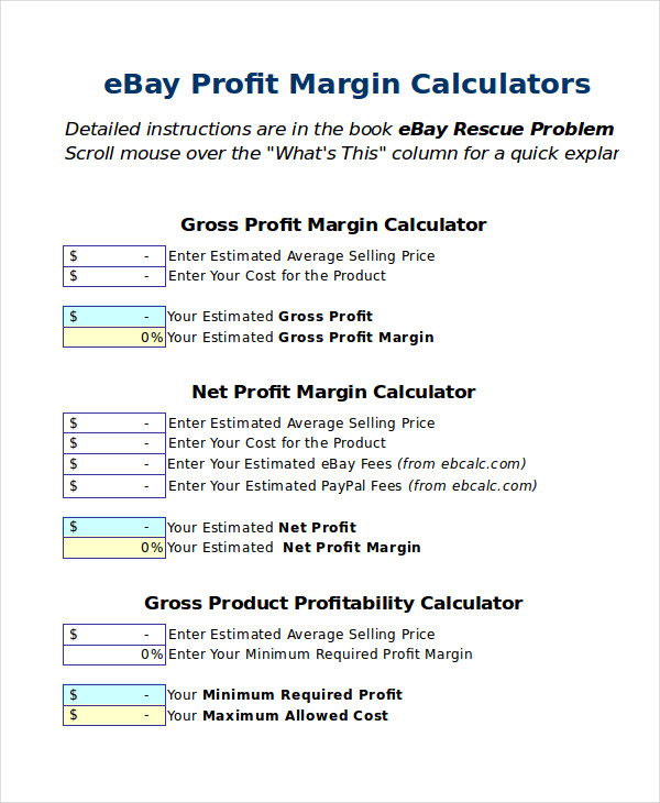 Excel Calculator Template 6+ Free Excel Documents Download Free