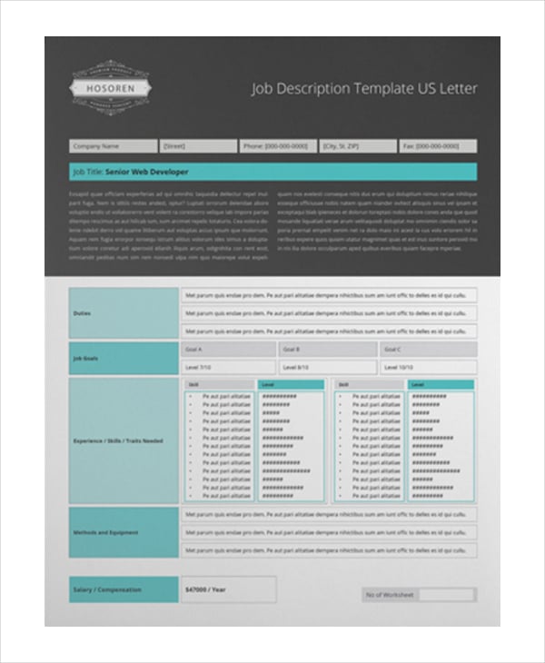 senior web graphic designer job description template