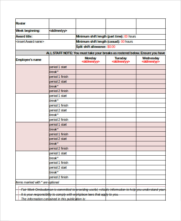 excel-roster-template-11-excel-documents-download