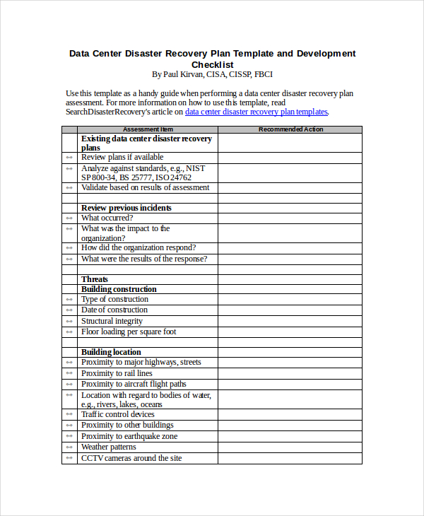 10+ Disaster Recovery Plan Examples - Word, Google Docs, Apple Pages