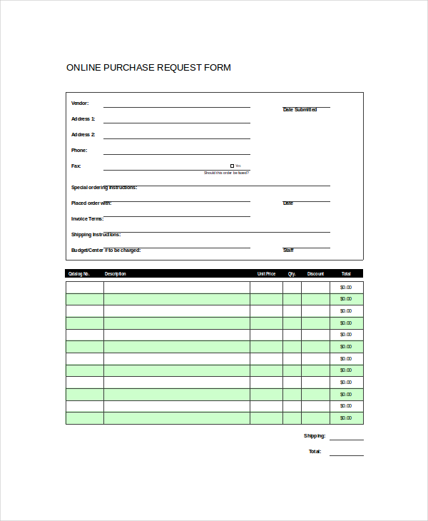 FREE 40+ Request Forms in Excel