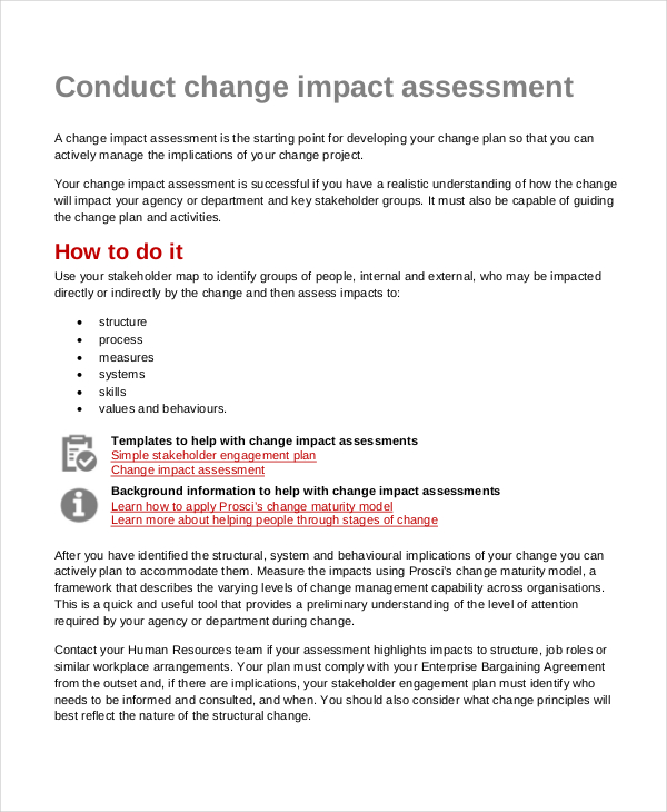 Impact Assessment Template - 6+ Free Word, PDF Documents ...