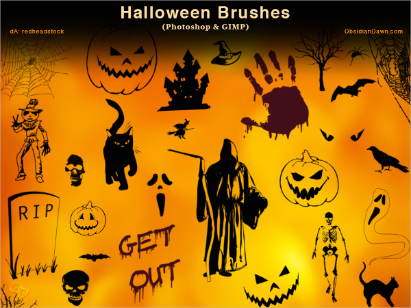 halloween vectors photoshop brushes