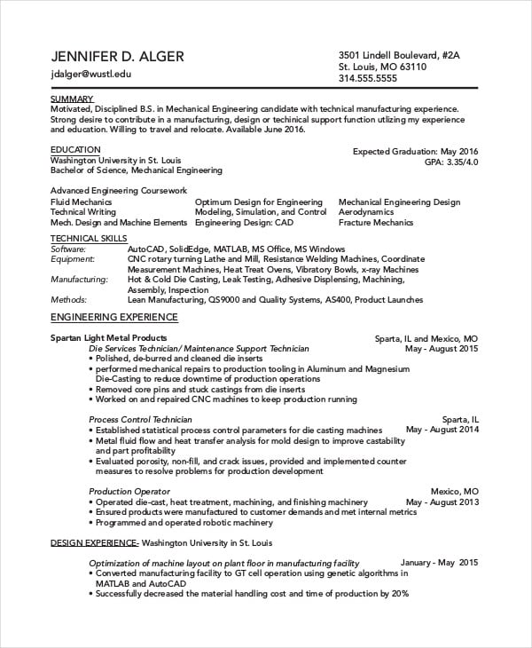 resume structural engineer wa
