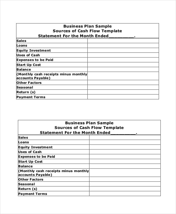 business income statement template