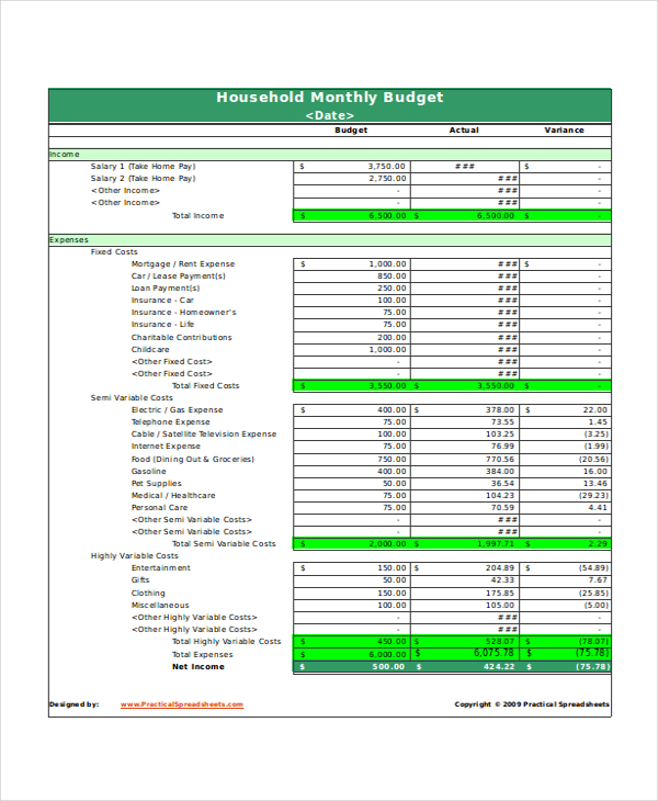 30 Excel Monthly Budget Templates Word Excel Pages