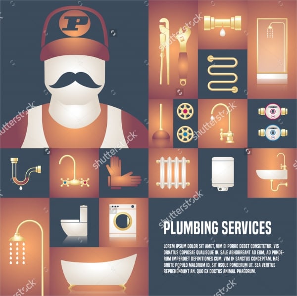 plumbing service template article flyer