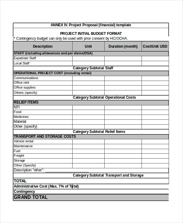 excel proposal template