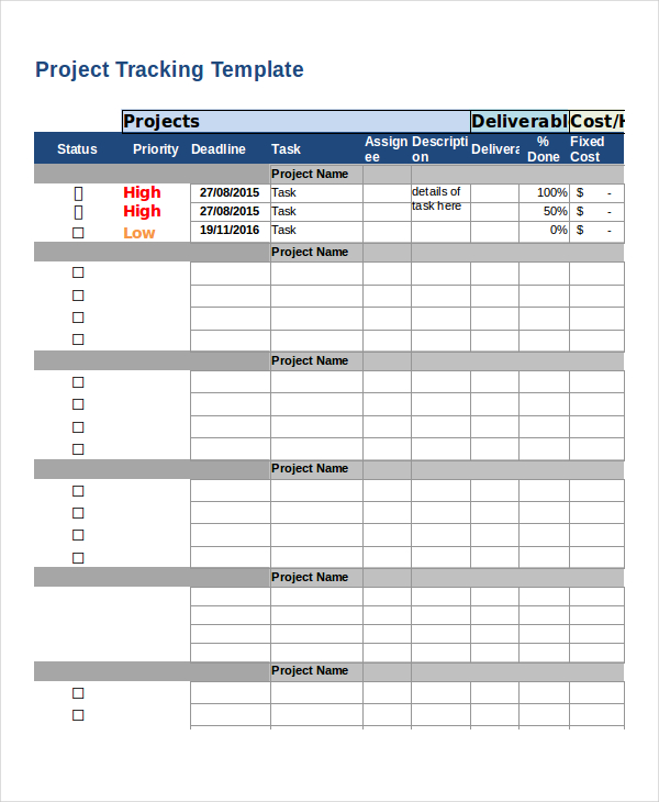  Excel Project Template 11 Free Excel Documents Download 